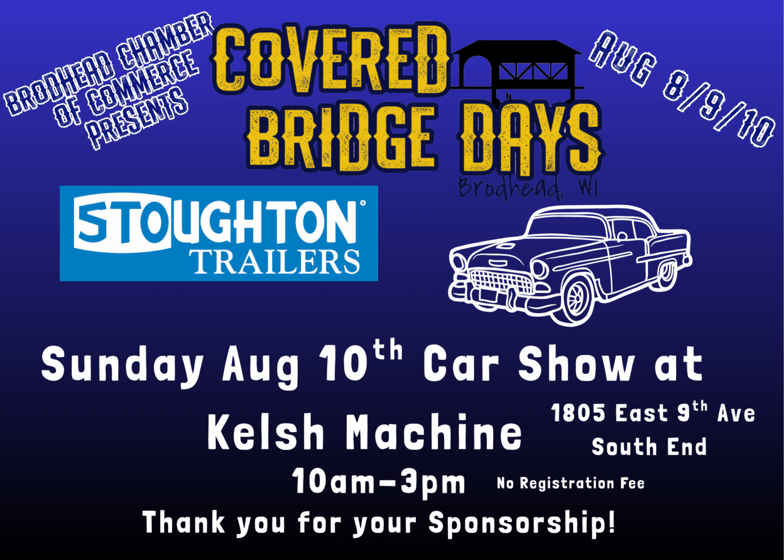 Covered Bridge Days Car Show – Brodhead – 8/10/2025