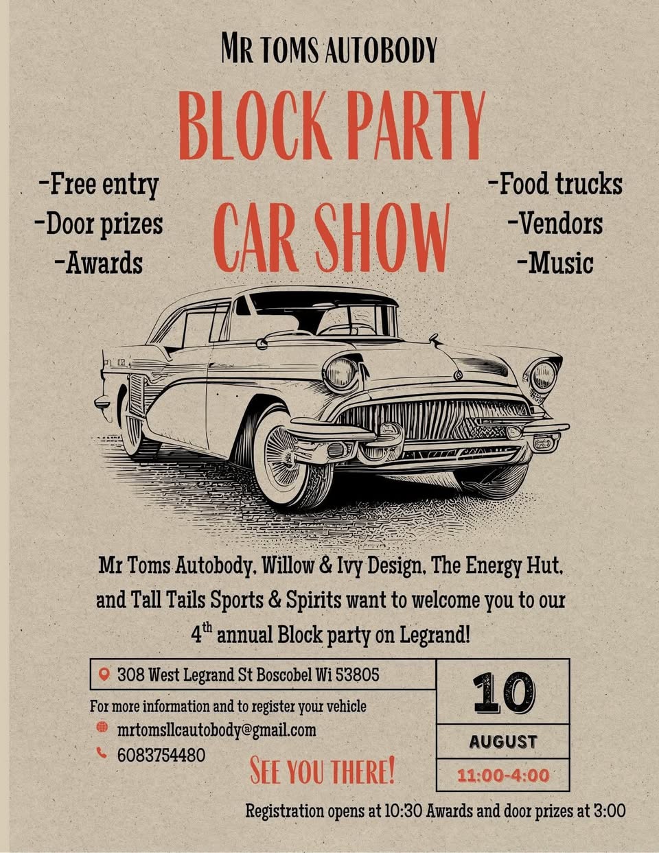 Block Party Car Show – 8/10/2025