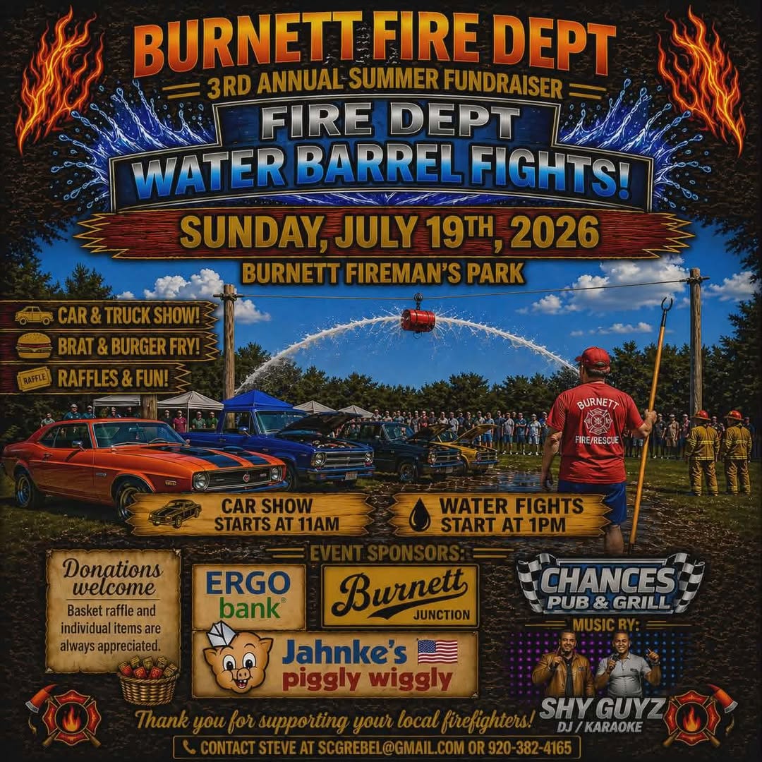 Burnett Fire Department Car Show – 7/19/2026