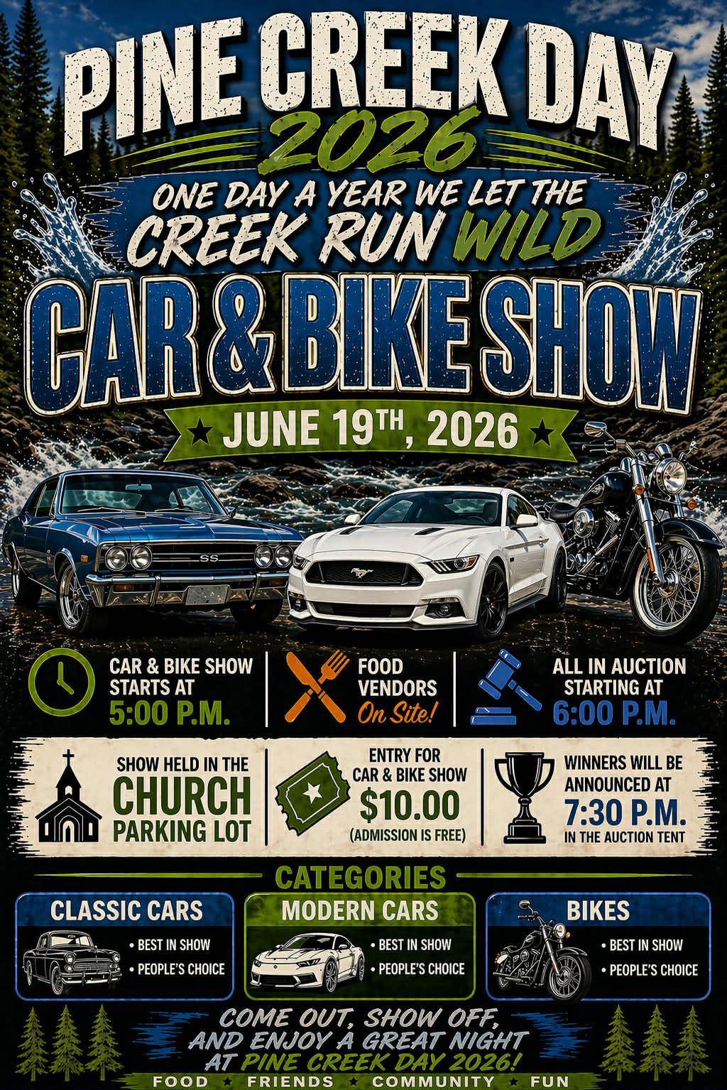Pine Creek Day Car Show – Dodge – 6/19/2026