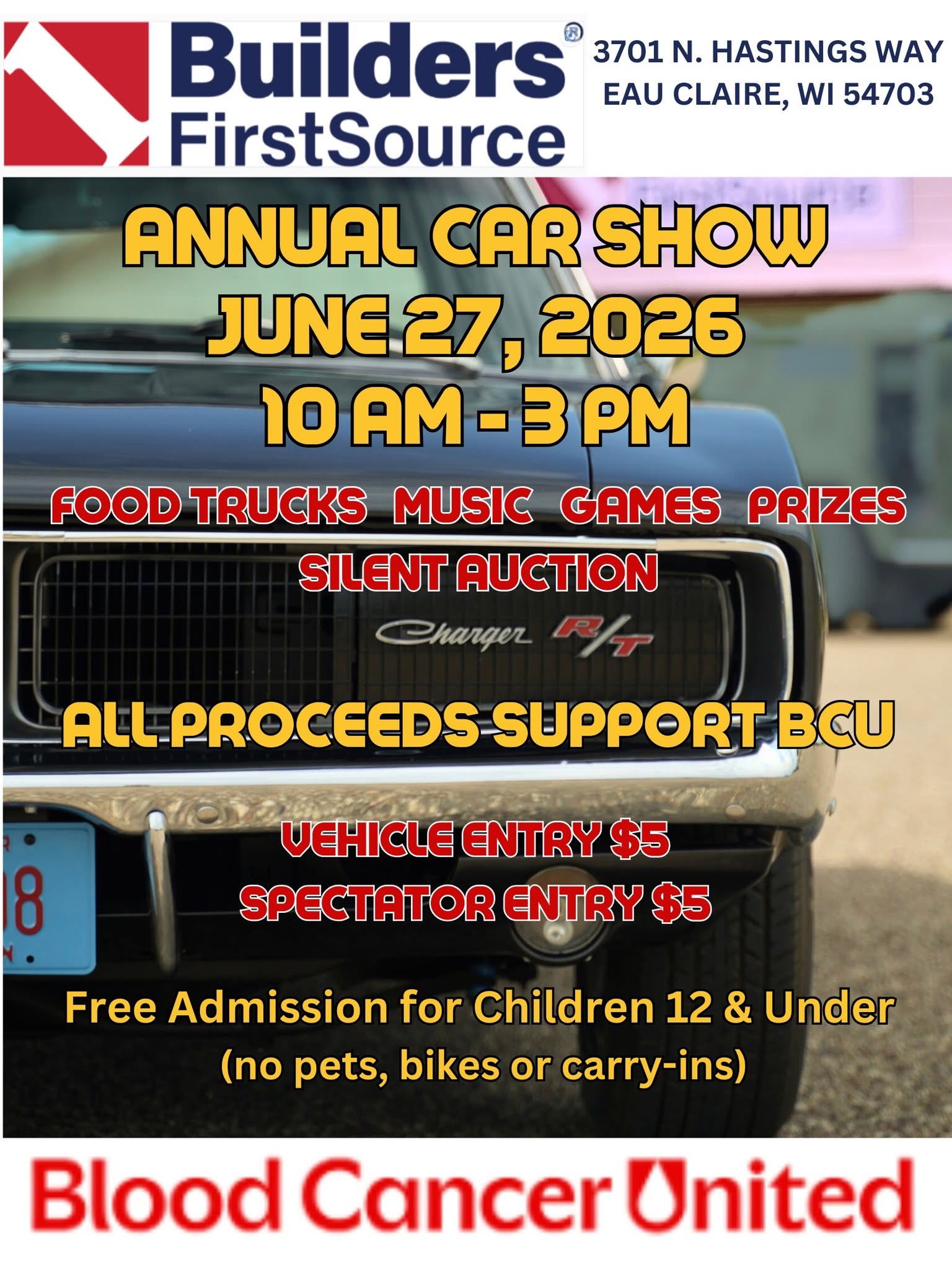Builders FirstSource Car Show – Eau Claire – 6/27/2026