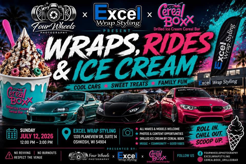 Wraps, Rides, Ice Cream – OshKosh – 7/12/2026