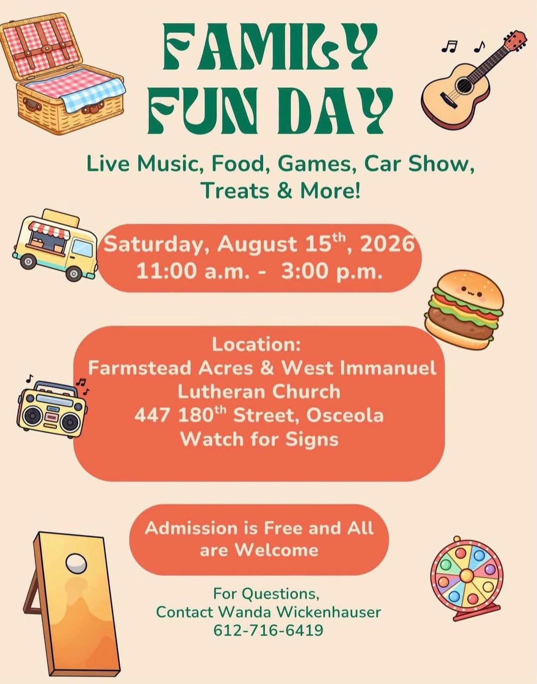 Family Fun Day Car Show – Osceola – 8/15/2026