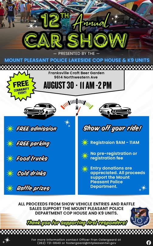 Franksville Car Show – 8/30/2026