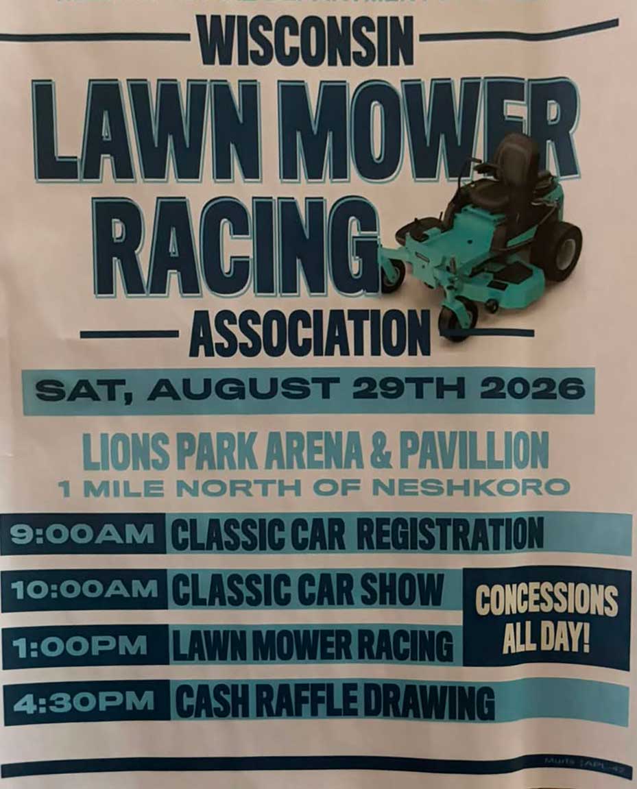 Lawn Mower Racing Car Show – Neshkoro – 8/29/2026