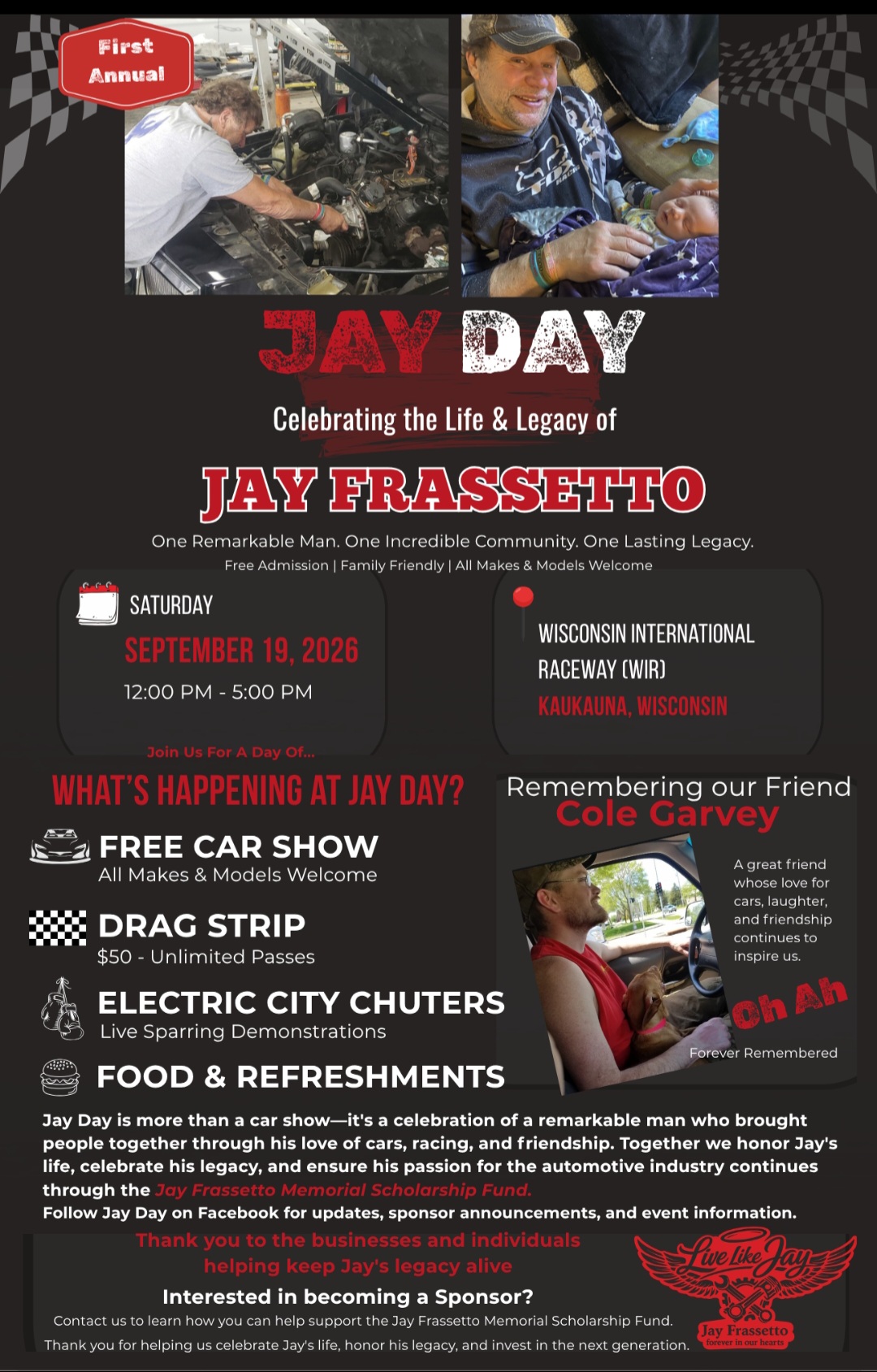 Jay Day Car Show and Drag Racing – Kaukauna – 9/19/2026