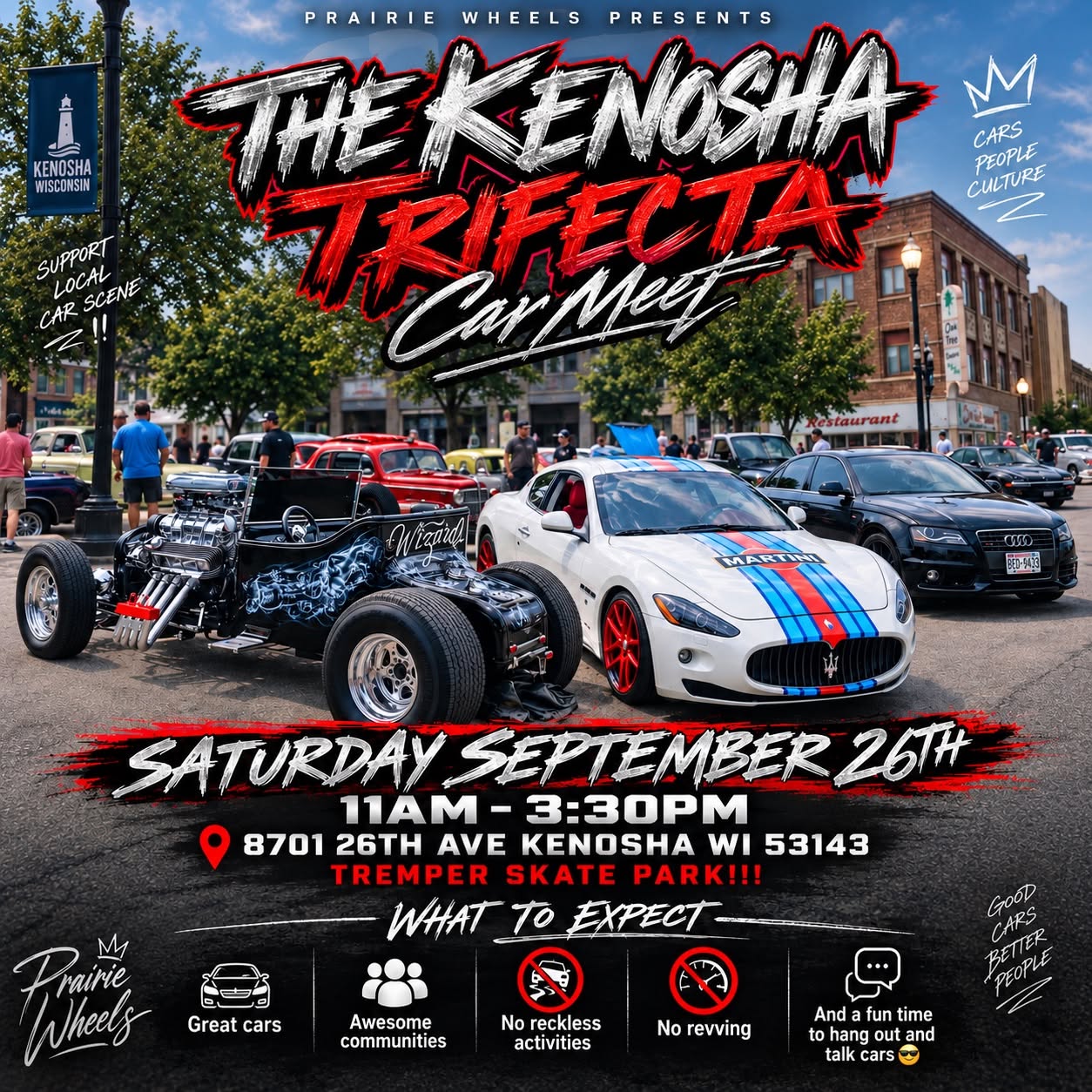 Kenosha Trifecta Car Meet – Kenosha – 9/26/2026